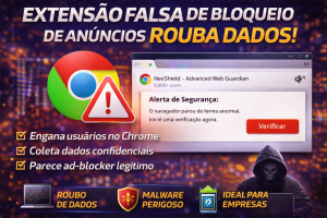 Campanha usa falsa extensão de bloqueio de anúncios no Chrome para roubar dados de usuários