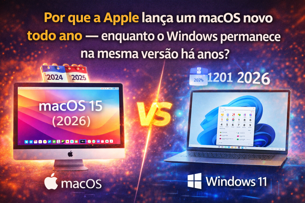 Por que a Apple lança um macOS novo todo ano — enquanto o Windows permanece na mesma versão há anos?
