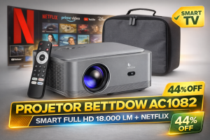 Review Completo do Projetor Bettdow AC1082 Smart Full HD 18000 lm — Cinema em Casa que Vale o Investimento?