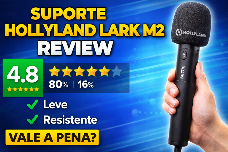 📢 Review Completa — Suporte de Microfone de Mão para Hollyland Lark M2: Vale a Pena?