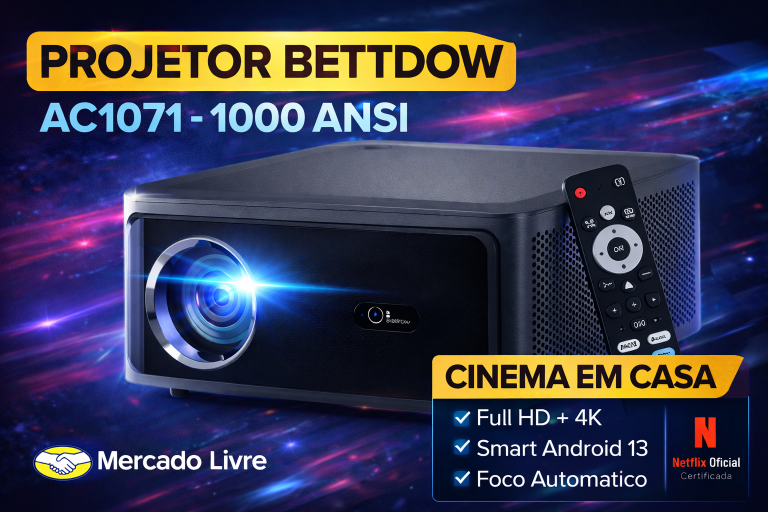 📽️ Review Completa – Projetor Bettdow AC1071 1000 ANSI: Cinema em Casa de Verdade?