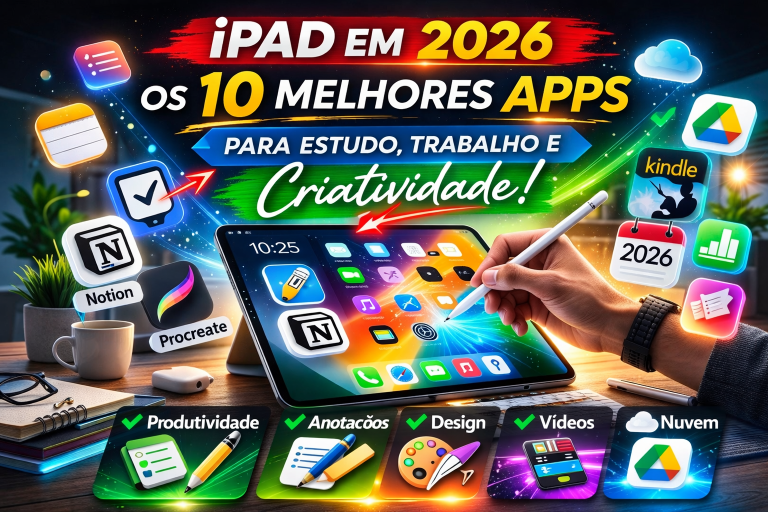 IPAD EM 2026: COMO TRANSFORMAR SEU TABLET EM UMA CENTRAL DE PRODUTIVIDADE, ESTUDOS E CRIATIVIDADE DESDE O PRIMEIRO DIA