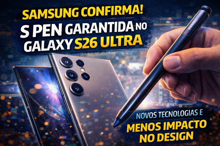 S Pen Está Garantida no Galaxy S26 Ultra: Samsung Prepara Nova Geração da Caneta com Tecnologia Avançada e Menor Impacto no Design