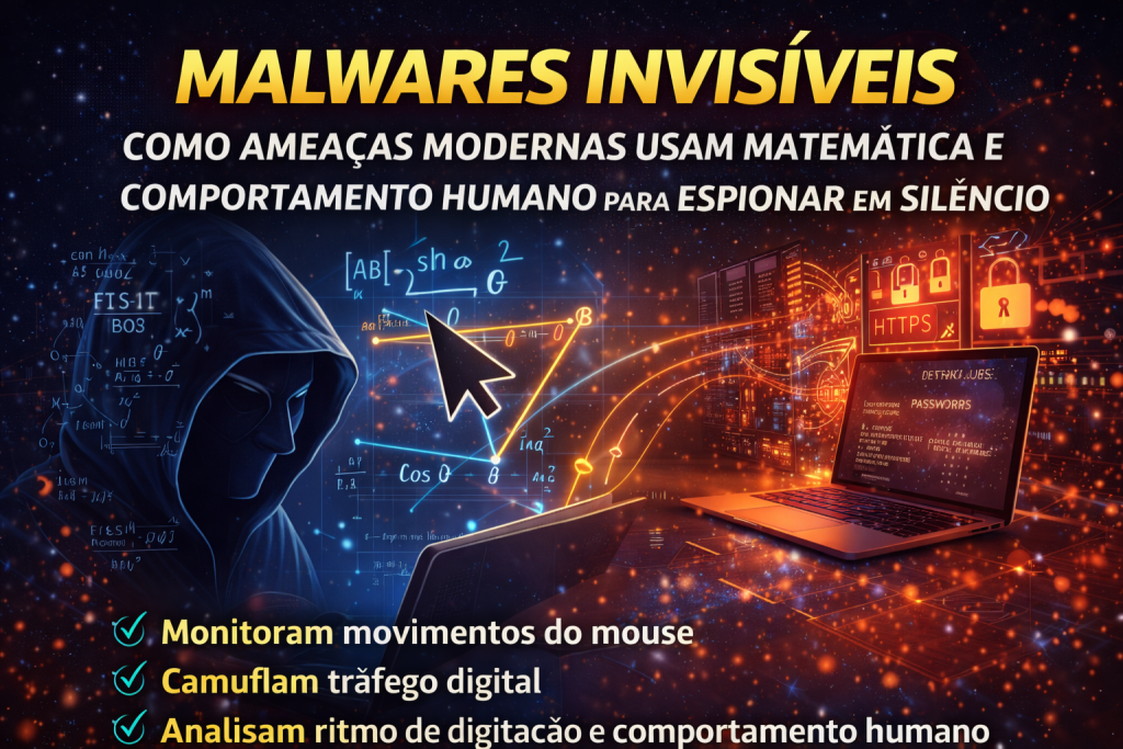 Malwares Invisíveis: Como Ameaças Modernas Usam Matemática, Comportamento Humano e Camuflagem Digital Para Espionar Seu Computador em Silêncio