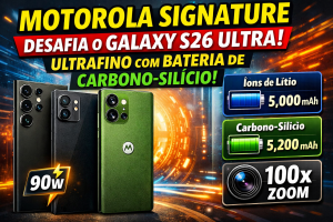 MOTOROLA SIGNATURE: O SMARTPHONE ULTRAFINO COM BATERIA REVOLUCIONÁRIA QUE DESAFIA O DOMÍNIO DO GALAXY S26 ULTRA