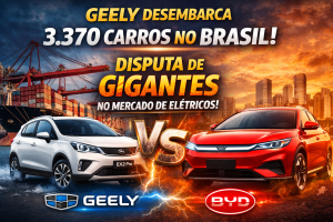 Geely Reage com Força no Brasil: Chegada de 3.370 Carros Promete Intensificar Disputa com BYD no Mercado de Elétricos