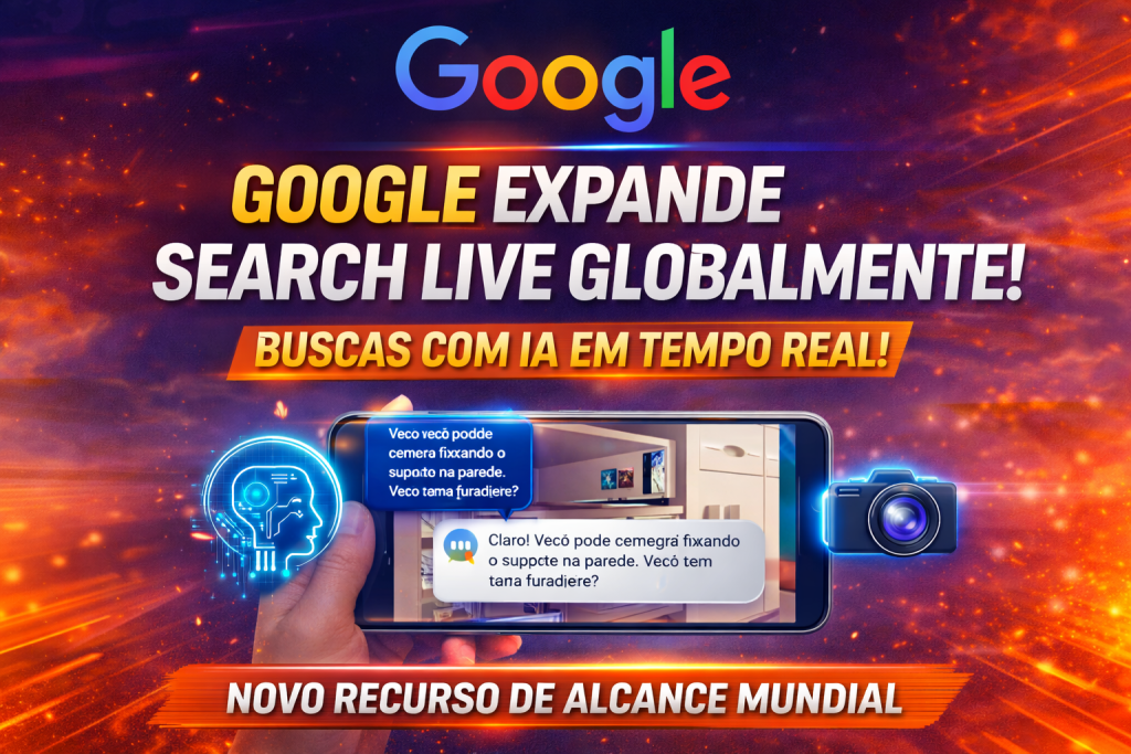 GOOGLE EXPANDE SEARCH LIVE GLOBALMENTE E REVOLUCIONA A BUSCA COM IA EM TEMPO REAL