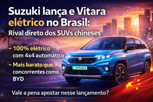 Suzuki e Vitara Elétrico Chega ao Brasil e Promete Disputar Espaço com Gigantes Chinesas no Mercado de SUVs Tecnológicos