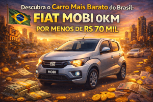 Descubra o Carro Mais Barato do Brasil: Fiat Mobi 0km por Menos de R$ 70 Mil
