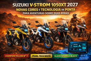 Descubra as Novas Cores da Suzuki V-Strom 1050XT 2027: A Big Trail Que Vai Te Surpreender!