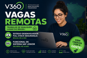 V360 abre novas vagas home office para profissionais de tecnologia