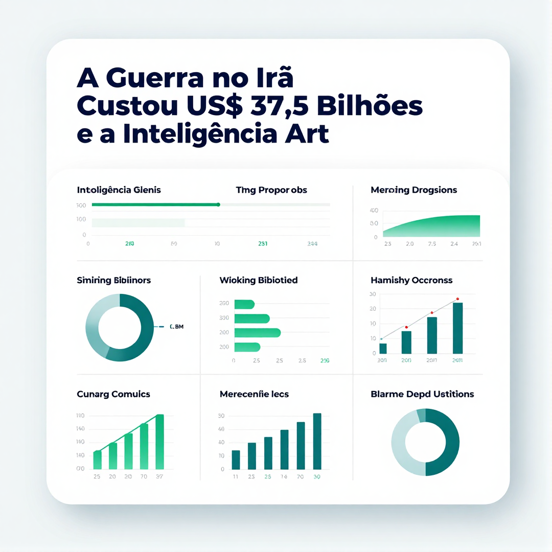 Infográfico - A Guerra no Irã Custou US$ 37,5 Bilhões e a Inteligência Artificial Redefine os Gastos Militares