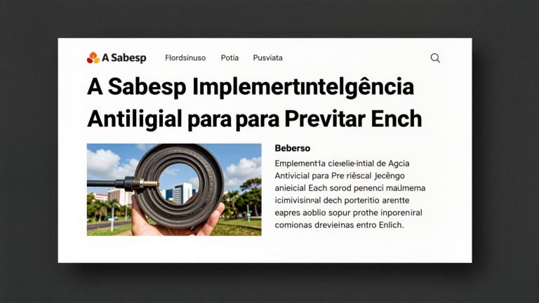 A Sabesp Implementa Inteligência Artificial para Prever Enchentes e Otimizar a Rede Hídrica