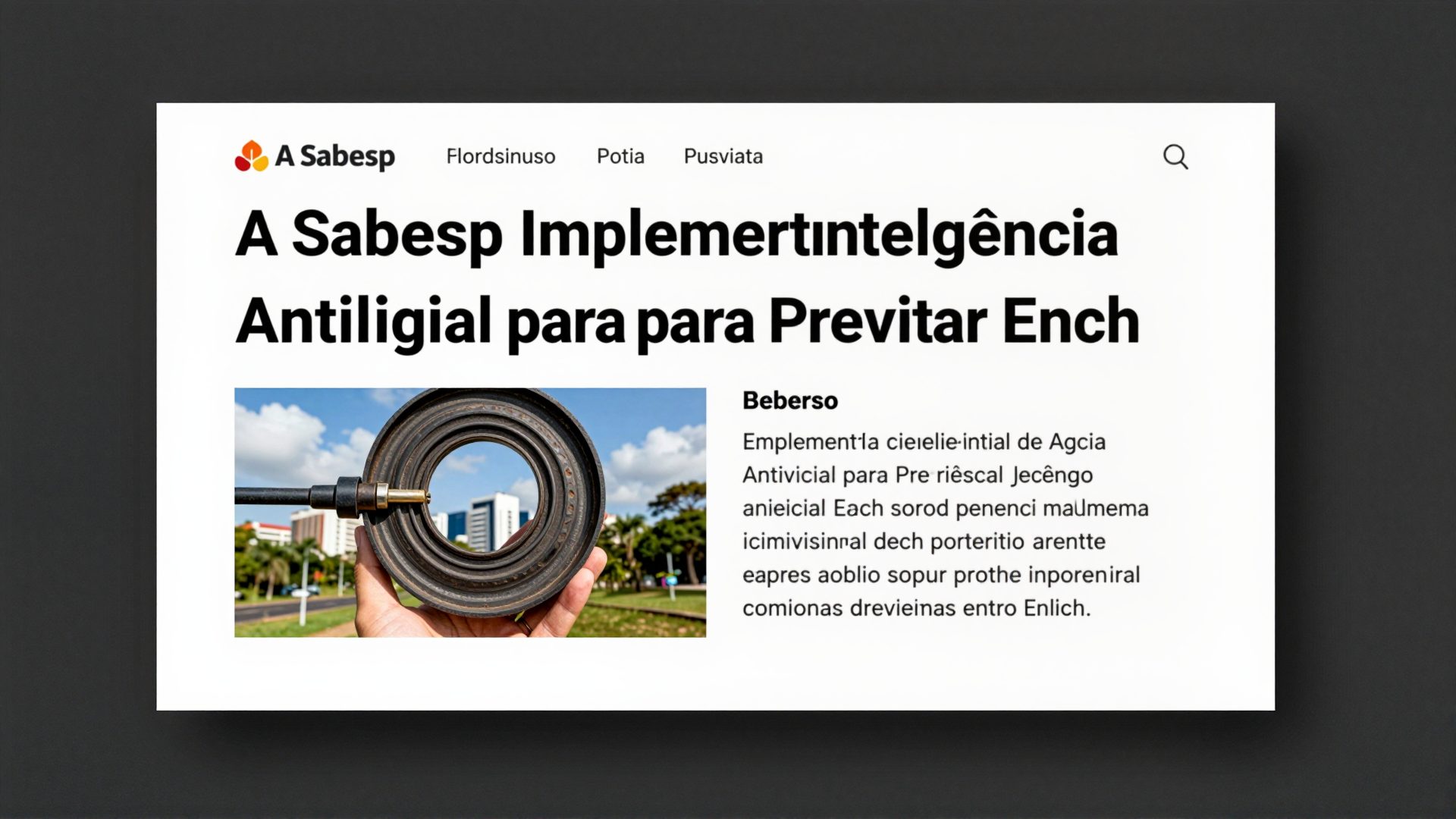 A Sabesp Implementa Inteligência Artificial para Prever Enchentes e Otimizar a Rede Hídrica