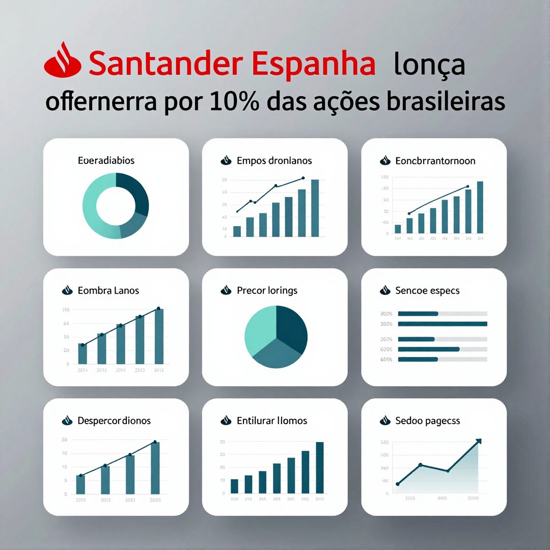 Infográfico - Santander Espanha lança oferta por 10% das ações brasileiras: um movimento estratégico para o mercado financeiro interna