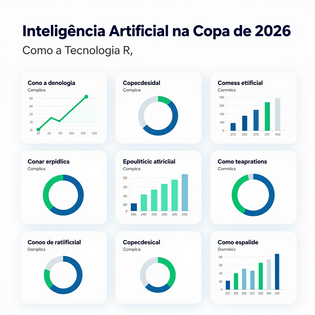Infográfico - Inteligência Artificial na Copa de 2026: Como a Tecnologia Revoluciona Transmissões e Patrocínios