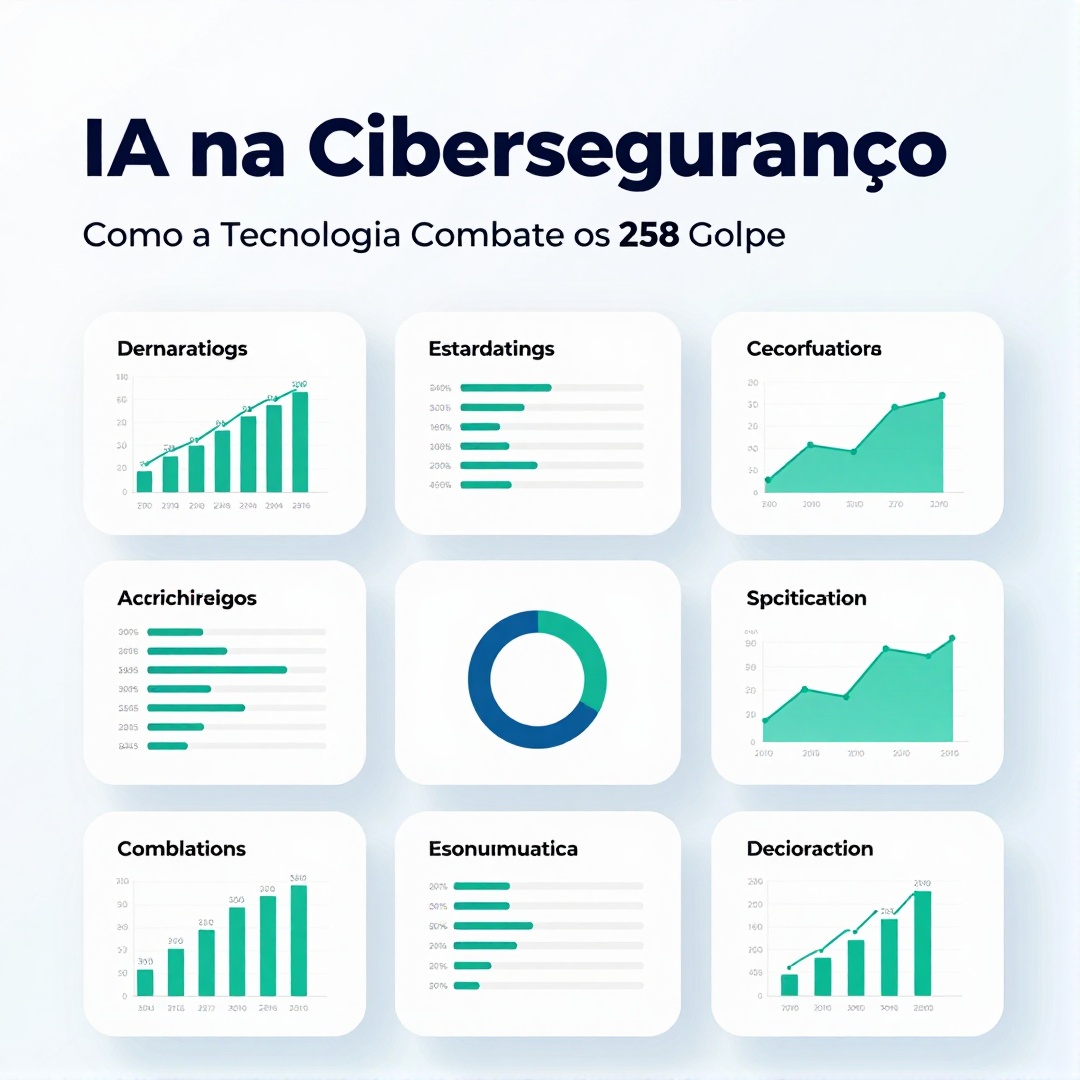 Infográfico - IA na Cibersegurança: Como a Tecnologia Combate os 258 Golpes por Hora no Brasil em 2025