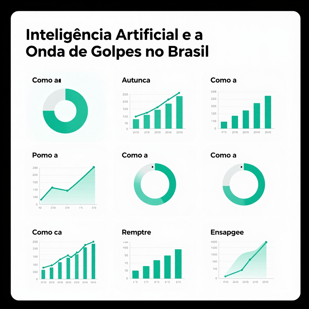 Infográfico - Inteligência Artificial e a Onda de Golpes no Brasil: Como a Tecnologia Transforma o Cenário de 2025