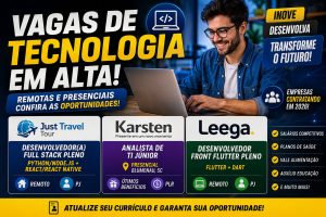Mercado de tecnologia abre novas vagas para Desenvolvedores e Analistas de TI; confira oportunidades remotas e presenciais