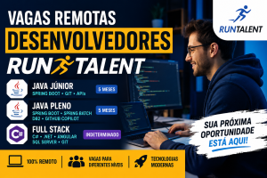 RunTalent abre vagas remotas para desenvolvedores Java e Full Stack