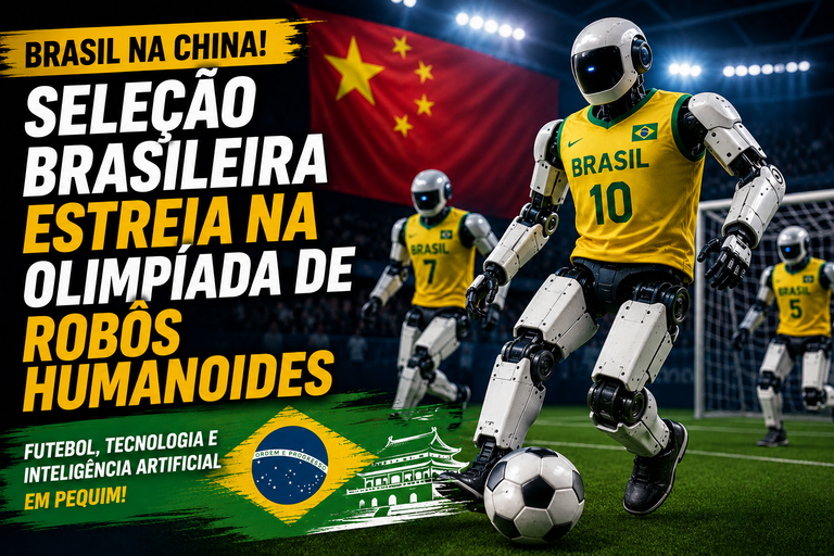 Seleção brasileira estreia na Olimpíada de Robôs Humanoides da China
