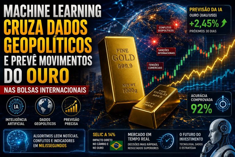 Machine Learning Cruza Dados Geopolíticos e Prevê Movimentos do Ouro nas Bolsas Internacionais