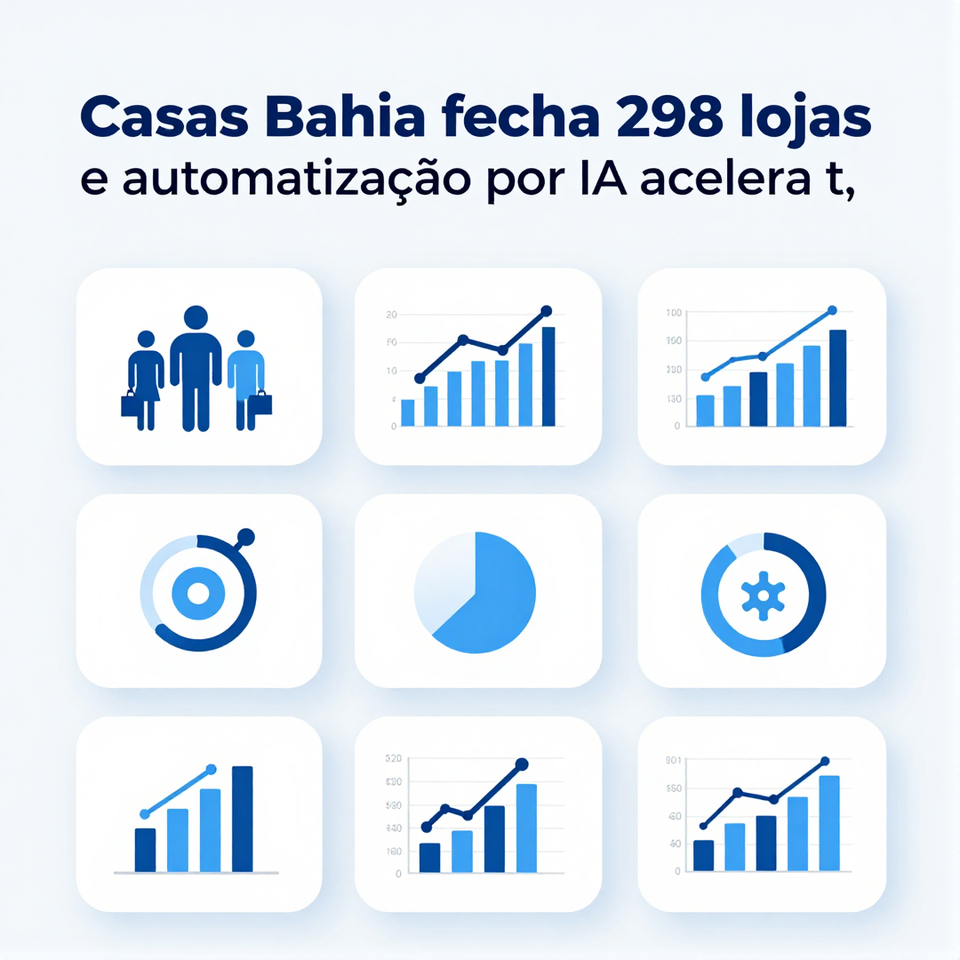 Infográfico - Casas Bahia fecha 298 lojas e automatização por IA acelera transformação do varejo físico