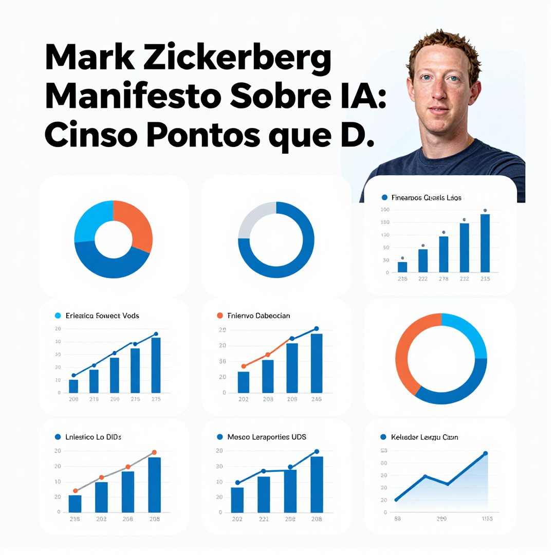 Infográfico - Mark Zuckerberg Lança Manifesto Sobre IA: Cinco Pontos Que Desafiam Rivais e Redefinem o Futuro da Meta