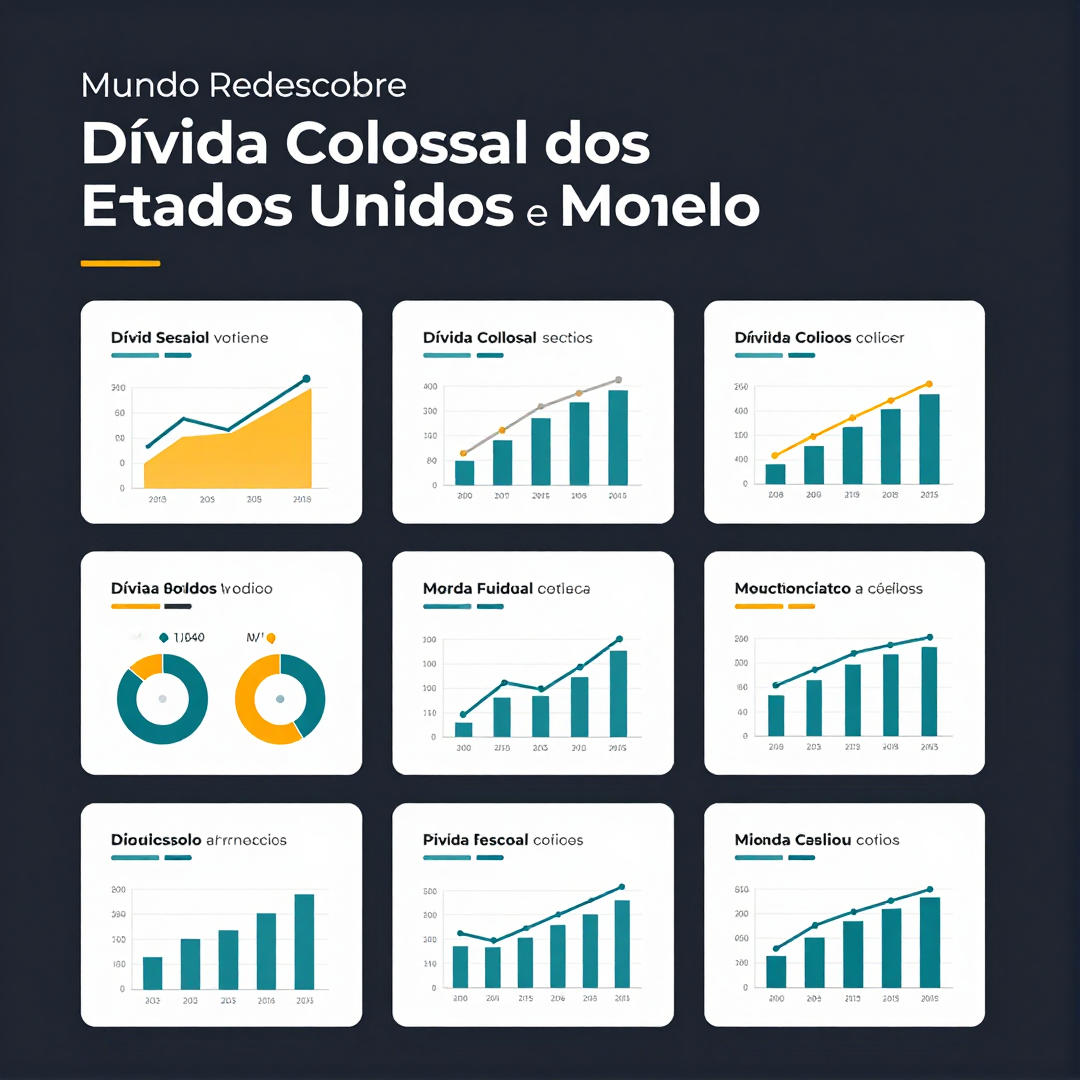 Infográfico - Mundo Redescobre Dívida Colossal dos Estados Unidos e Modelos Preditivos de IA Sinalizam Instabilidade Econômica
