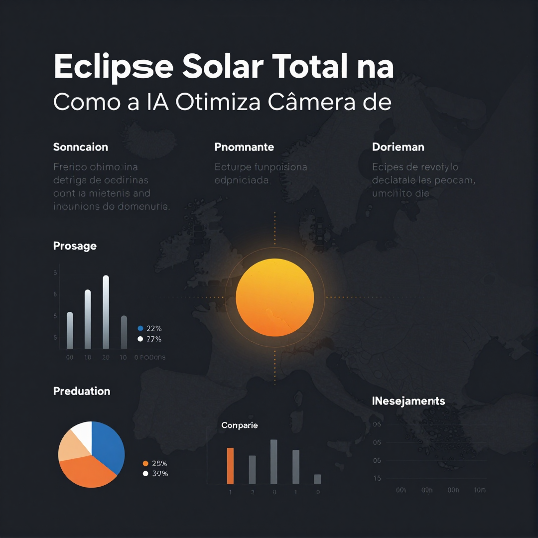 Infográfico - Eclipse Solar Total na Europa: Como a IA Otimiza Câmeras de Celulares para um Registro Perfeito