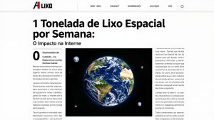 1 Tonelada de Lixo Espacial por Semana: O Impacto na Internet Global e a Revolução da Inteligência Artificial no Controle