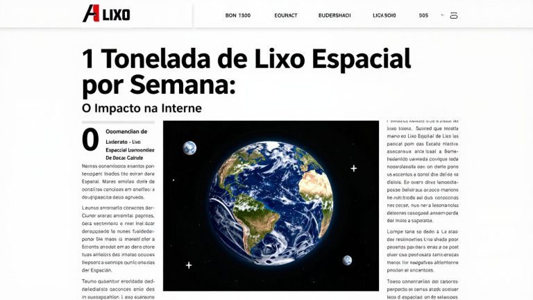 1 Tonelada de Lixo Espacial por Semana: O Impacto na Internet Global e a Revolução da Inteligência Artificial no Controle