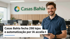 Casas Bahia fecha 298 lojas e automatização por IA acelera transformação do varejo físico