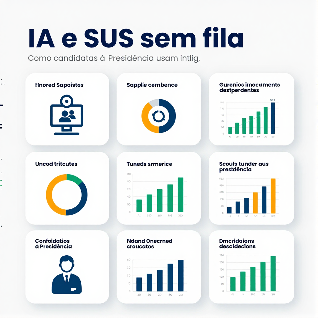 Infográfico - IA e SUS sem fila: como candidatos à Presidência usam inteligência artificial para transformar a saúde pública no Brasil