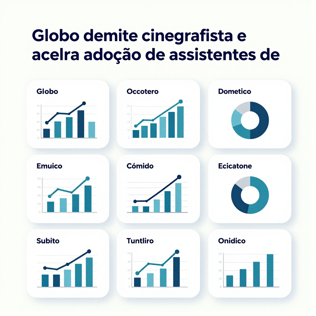 Infográfico - Globo demite cinegrafista e acelera adoção de assistentes de IA em câmeras de transmissão ao vivo