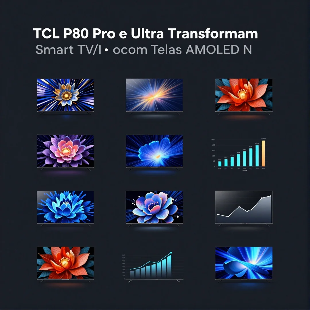 Infográfico - TCL P80 Pro e Ultra Transformam Smart TVs com Telas AMOLED NXTPAPER e Inteligência Artificial