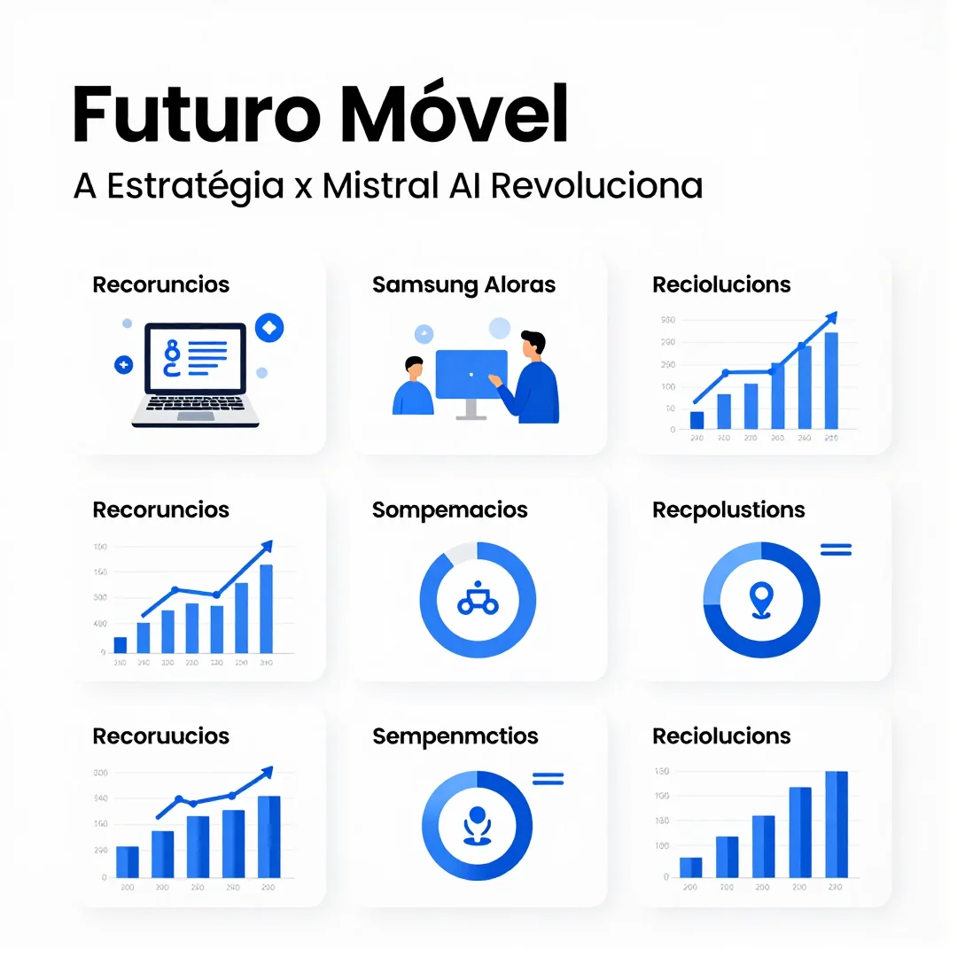 Infográfico - Futuro Móvel: A Estratégia Samsung x Mistral AI Revoluciona Processamento Neural