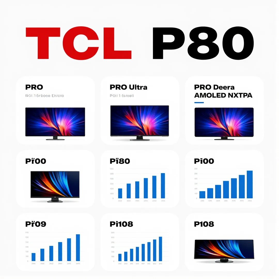 Infográfico - TCL P80, Pro e Ultra desafiam gigantes com tela AMOLED NXTPAPER: A revolução no display para IA e gaming