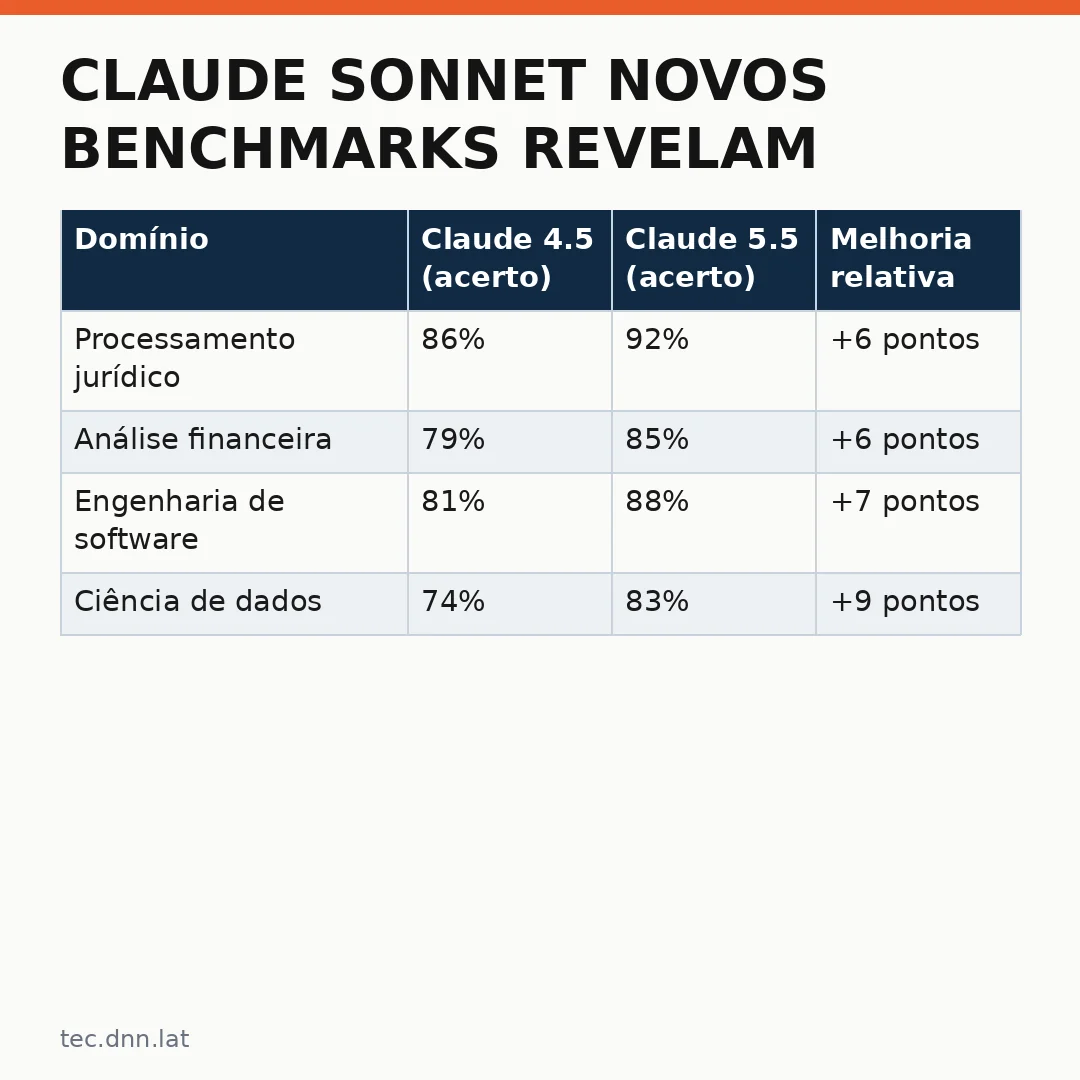 Infográfico - Claude Sonnet novos benchmarks revelam avanços em eficiência de tokens para aplicações empresariais