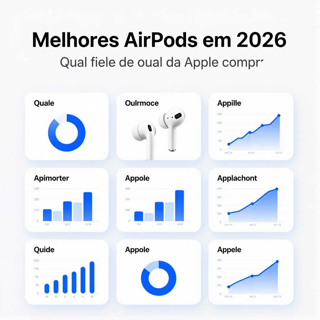 Infográfico - Melhores AirPods em 2026: qual fone de ouvido da Apple comprar?