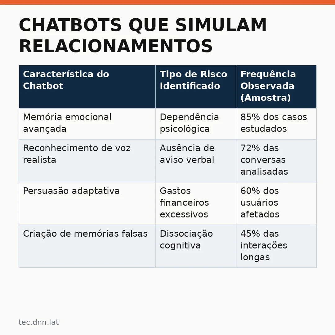 Infográfico - Chatbots que simulam relacionamentos reais: governo investiga riscos aos usuários
