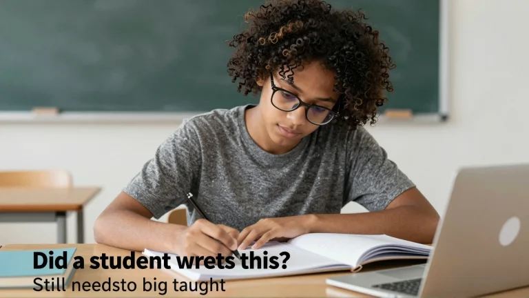 Did a student write this? Writing still needs to be taught