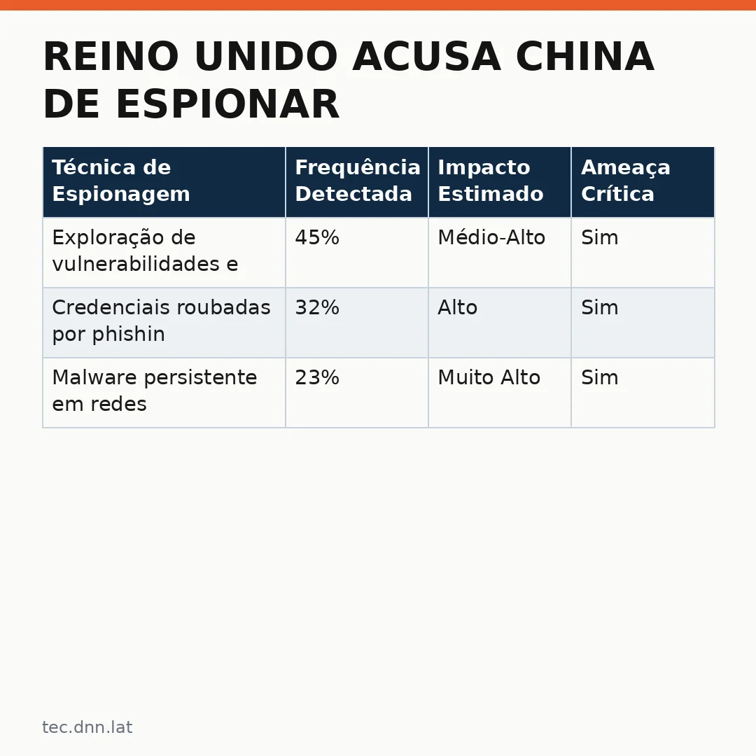 Infográfico - Reino Unido acusa China de espionar acadêmicos e pesquisas de IA: o que significa para a tecnologia global