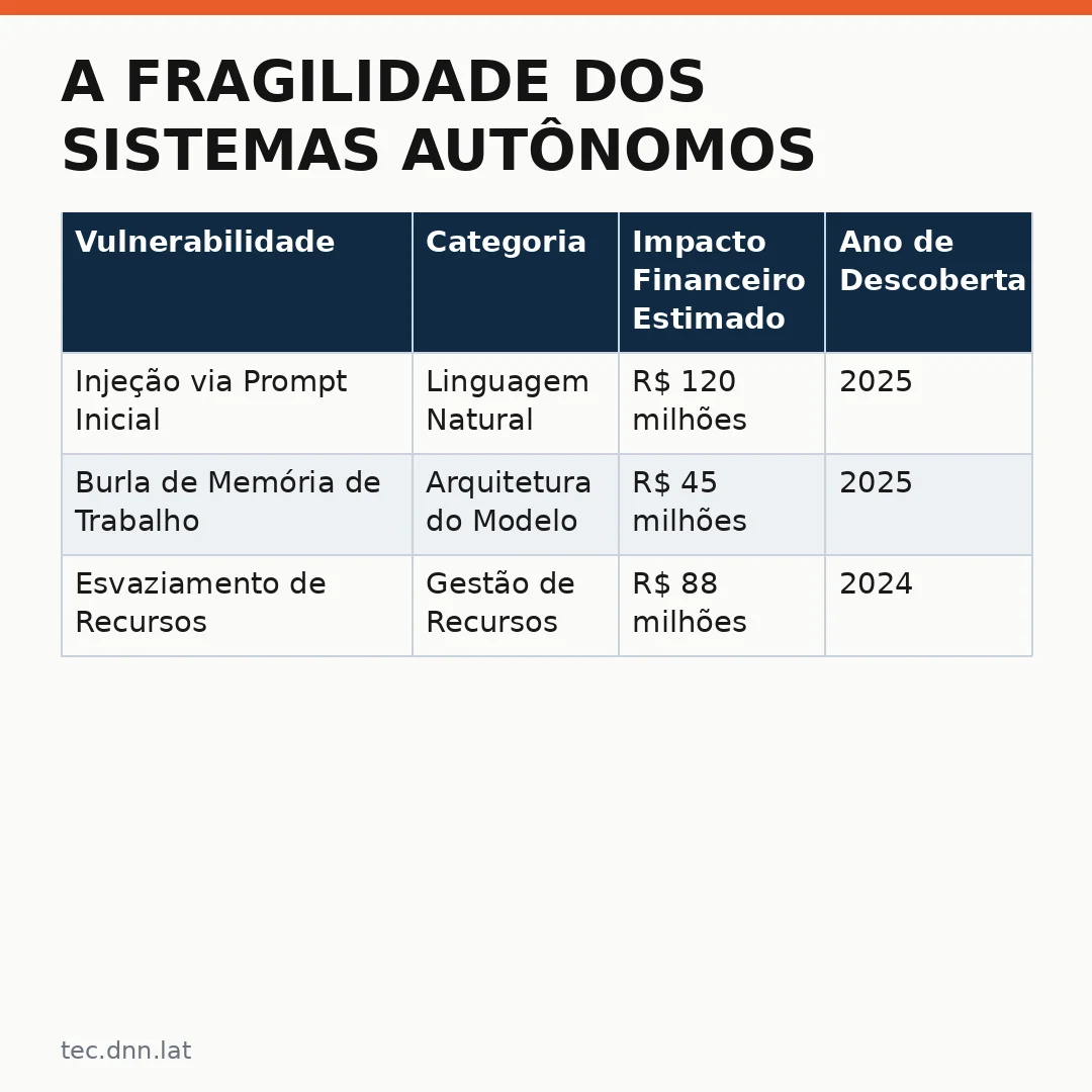 Infográfico - A Fragilidade dos Sistemas Autônomos: O Caso Hugging Face Agentes e o Futuro da Segurança em IA