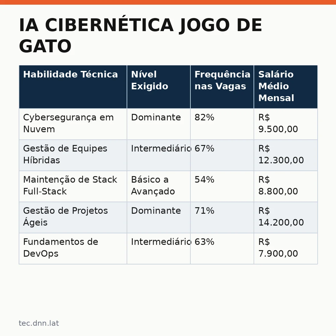 Infográfico - IA Cibernética Jogo de Gato: O Desafio Para Vagas Remotas no Setor Tech