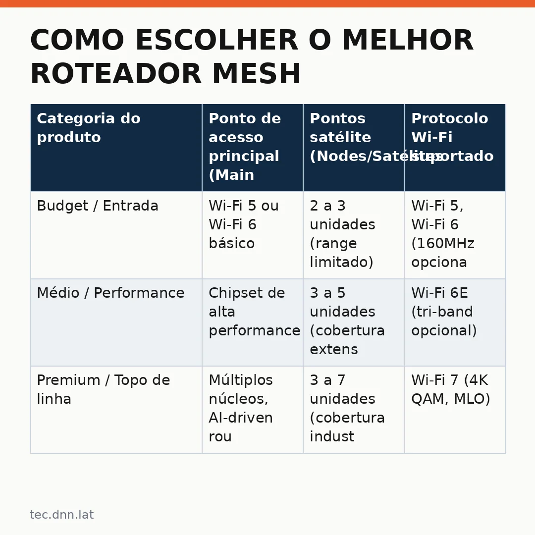 Infográfico - Como escolher o melhor roteador mesh na Amazon para Wi-Fi rápido em casa
