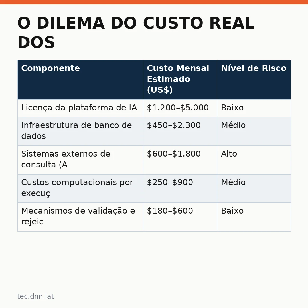 Infográfico - O Dilema do Custo Real dos Agentes de IA: Quando o Banco de Dados Confirma