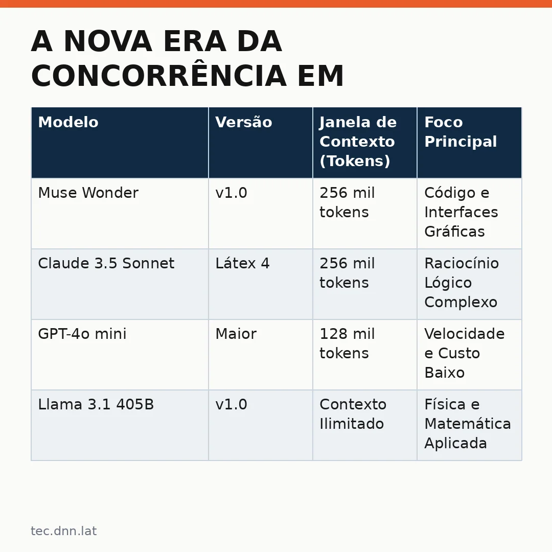 Infográfico - A Nova Era da Concorrência em IA: Meta Desafia os Gigantes