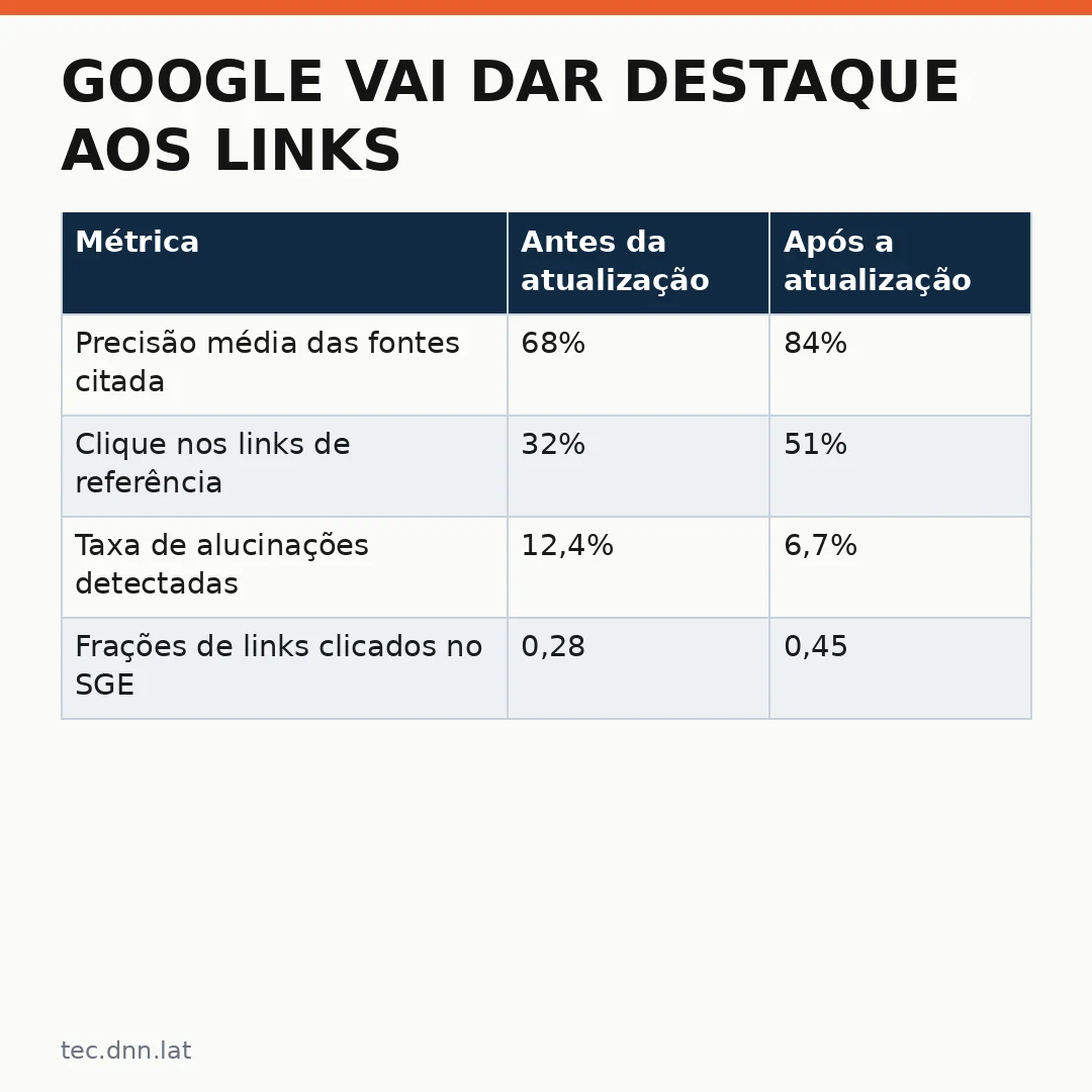 Infográfico - Google vai dar destaque aos links nos resumos de IA: entenda a nova priorização de resultados do Search