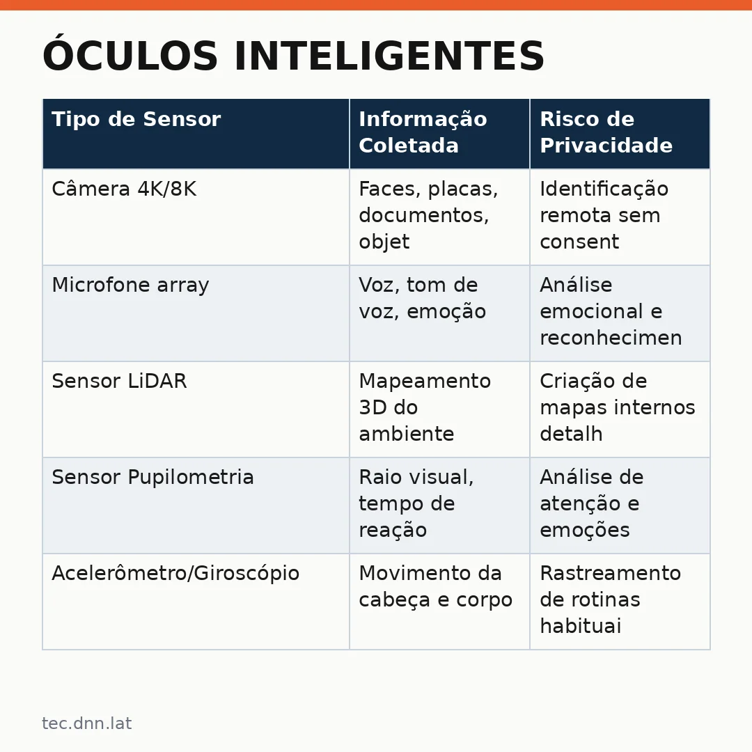 Infográfico - Óculos Inteligentes: A Batalha pela Privacidade que Governos e Empresas Disparam